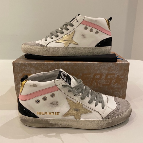Golden Goose Midstar Sneaker White/Gold sz 38 NIB - Picture 3 of 9